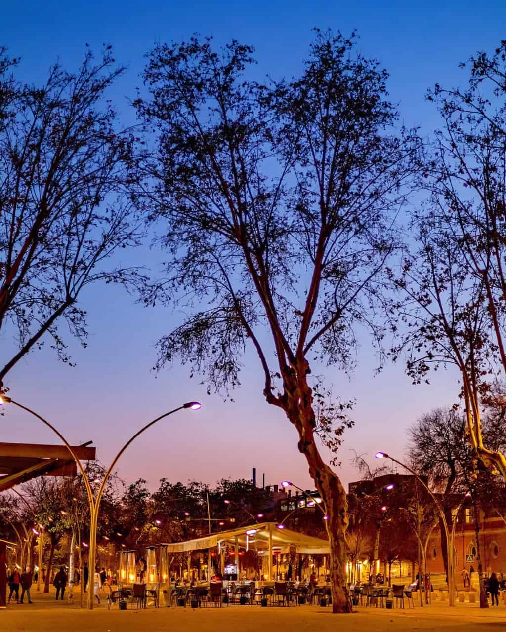 Gece canlı Alameda de Hércules, Sevilla, İspanya